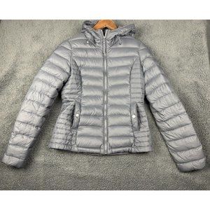 Abercrombie Fitch Jacket Women S Gray Down Series Puffer Packable Hiking Small